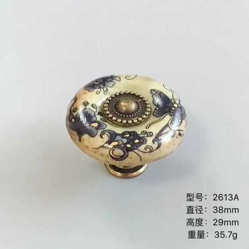 JAYA Pottery and Porcelain Single Hole Children Room Drawer Furniture Hardware Children Ceramic Handle Bedroom Dresser Kitchen