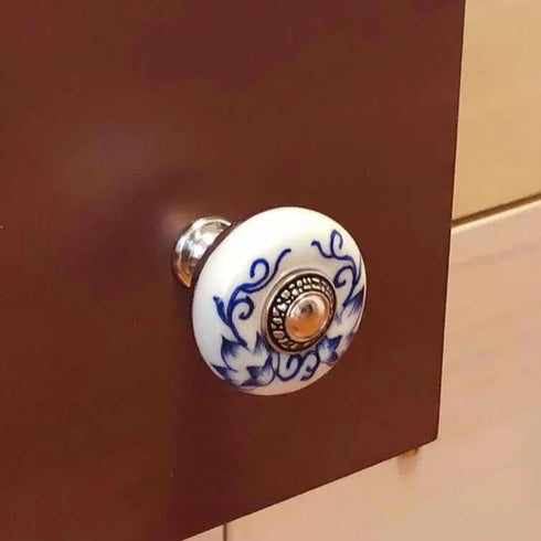 JAYA Pottery and Porcelain Single Hole Children Room Drawer Furniture Hardware Children Ceramic Handle Bedroom Dresser Kitchen