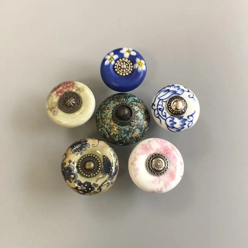 JAYA Pottery and Porcelain Single Hole Children Room Drawer Furniture Hardware Children Ceramic Handle Bedroom Dresser Kitchen