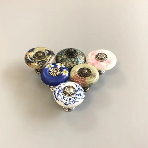 JAYA Pottery and Porcelain Single Hole Children Room Drawer Furniture Hardware Children Ceramic Handle Bedroom Dresser Kitchen