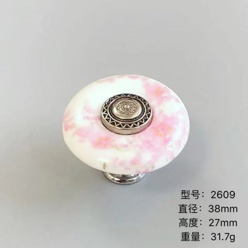 JAYA Pottery and Porcelain Single Hole Children Room Drawer Furniture Hardware Children Ceramic Handle Bedroom Dresser Kitchen