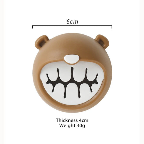 JAYA Punch-Free Kitchen and Bathroom Wall Hanging Towel Rack with Bear Plastic Towel Hook