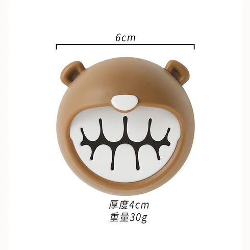 JAYA Punch-Free Kitchen and Bathroom Wall Hanging Towel Rack with Bear Plastic Towel Hook