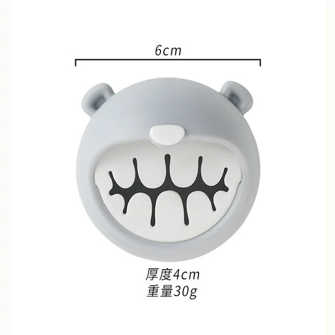 JAYA Punch-Free Kitchen and Bathroom Wall Hanging Towel Rack with Bear Plastic Towel Hook