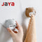 JAYA Punch-Free Kitchen and Bathroom Wall Hanging Towel Rack with Bear Plastic Towel Hook