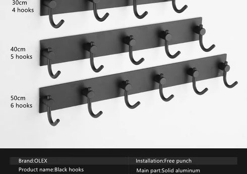 JAYA Punch-Free Wall Hooks Stainless Steel Thumb Hanger Hook Gunmetal Gray Adhesive Hook for Bathroom Shower and Storage Shelf