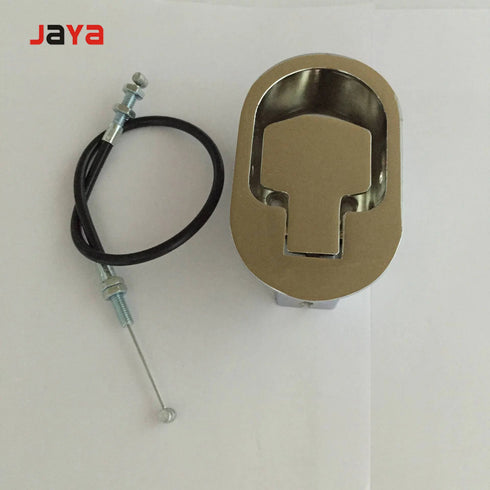 JAYA  Recliner Release Handle Aluminum Alloy Release Handle Switch Round Black Anodized Chrome Seat Recliner Release Handle