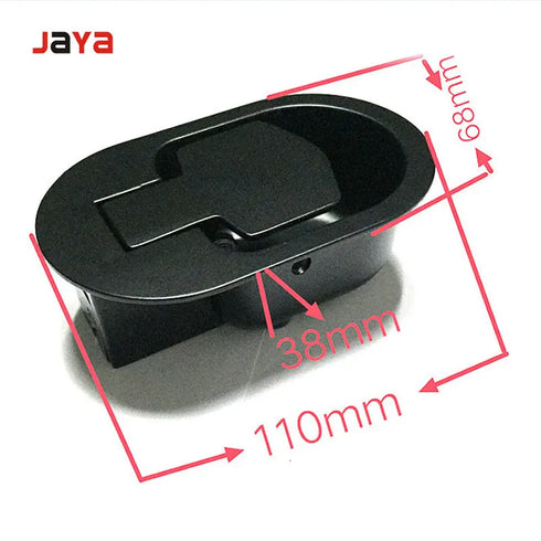 JAYA  Recliner Release Handle Aluminum Alloy Release Handle Switch Round Black Anodized Chrome Seat Recliner Release Handle