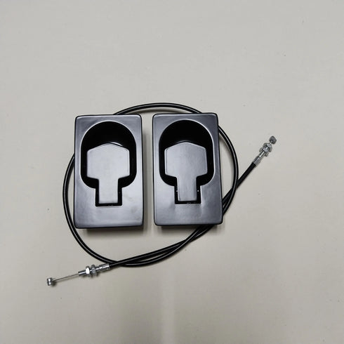 JAYA  Recliner Release Handle Aluminum Alloy Release Handle Switch Round Black Anodized Chrome Seat Recliner Release Handle
