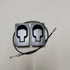 JAYA  Recliner Release Handle Aluminum Alloy Release Handle Switch Round Black Anodized Chrome Seat Recliner Release Handle
