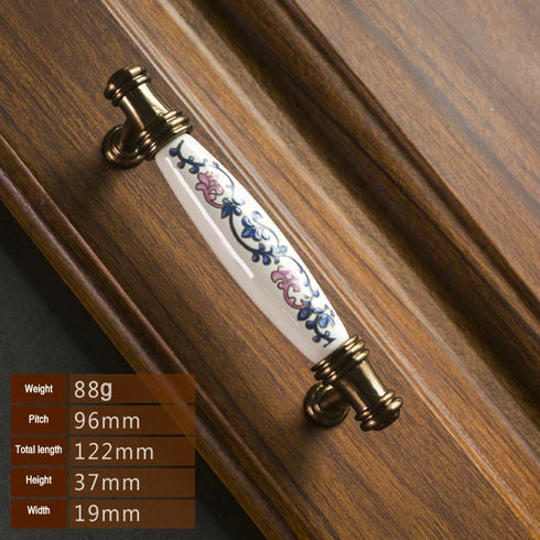 JAYA Retro Chinese Style Ceramic Knob New Modern Simple Design for Cabinet Door Drawer & Wardrobe Cupboard Handle