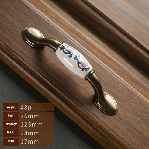 JAYA Retro Chinese Style Ceramic Knob New Modern Simple Design for Cabinet Door Drawer & Wardrobe Cupboard Handle