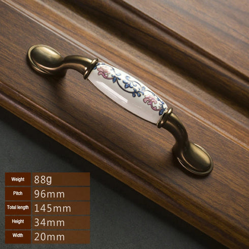 JAYA Retro Chinese Style Ceramic Knob New Modern Simple Design for Cabinet Door Drawer & Wardrobe Cupboard Handle