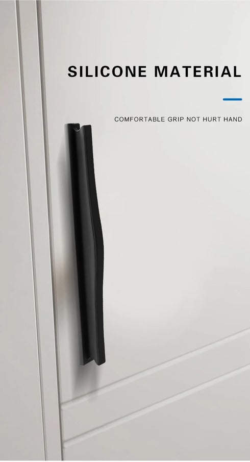 JAYA Silicone Padded Home Door Handle Protective Cover Anti-collision Anti-static Suction Cup Door Handle for Bedroom Bathroom