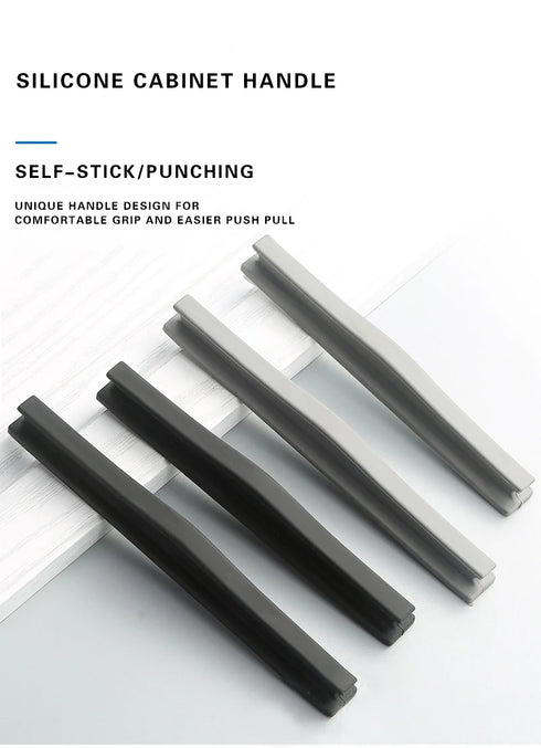 JAYA Silicone Padded Home Door Handle Protective Cover Anti-collision Anti-static Suction Cup Door Handle for Bedroom Bathroom