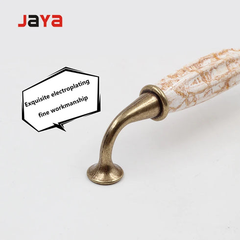 JAYA Simple Modern Cabinet Handle Ceramic Door Handle for Kitchen Bedroom Drawer Handle