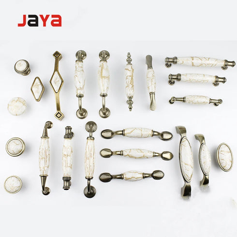 JAYA Simple Modern Cabinet Handle Ceramic Door Handle for Kitchen Bedroom Drawer Handle
