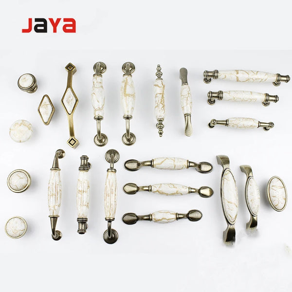 JAYA Simple Modern Cabinet Handle Ceramic Door Handle for Kitchen Bedroom Drawer Handle