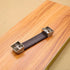 JAYA Single Hole Simple square  Black Brown Furniture Leather Handle Is Suitable for Cabinet  and Suitcases
