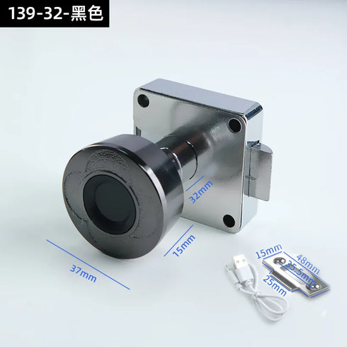 JAYA Small Intelligent Modern Design Smart Fingerprint Sensor Lock for Drawers for School & Hotel Furniture Cabinet Locks