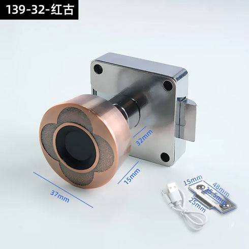 JAYA Small Intelligent Modern Design Smart Fingerprint Sensor Lock for Drawers for School & Hotel Furniture Cabinet Locks