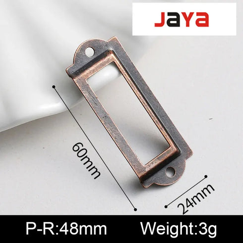 JAYA Small card slot business card frame handle label box four-box standard iron antique drawer card clip label bookmark box