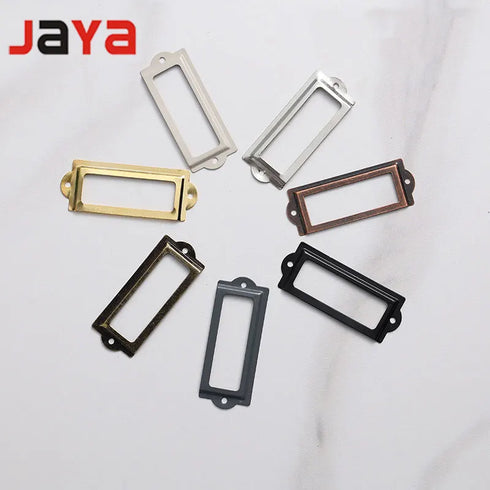 JAYA Small card slot business card frame handle label box four-box standard iron antique drawer card clip label bookmark box