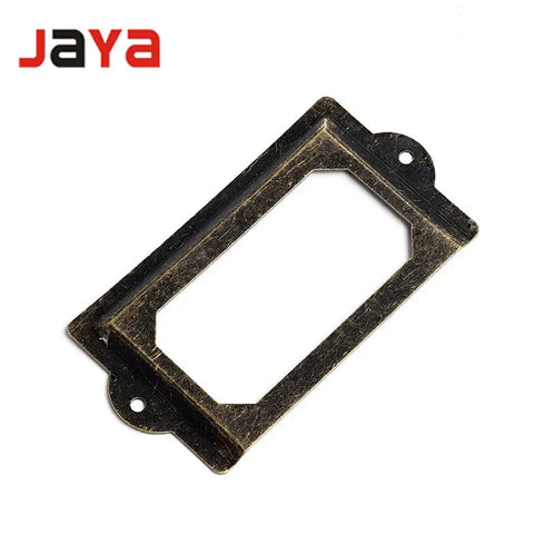 JAYA Small card slot business card frame handle label box four-box standard iron antique drawer card clip label bookmark box