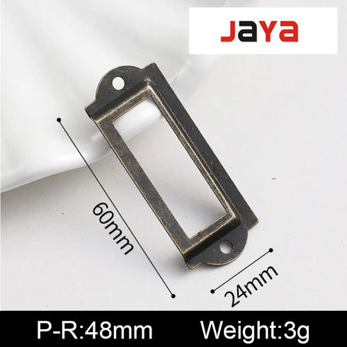 JAYA Small card slot business card frame handle label box four-box standard iron antique drawer card clip label bookmark box