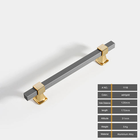 JAYA Solid Knurled Aluminum Heavy Duty Wooden Door Handle for Kitchen with White Cabinet Handles for Cabinet Handle