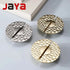 JAYA Solid Zinc Alloy Handmade Cupboard Drawer Pulls Handles Copper Semi Circle Half Moon Hammered Cabinet Handles
