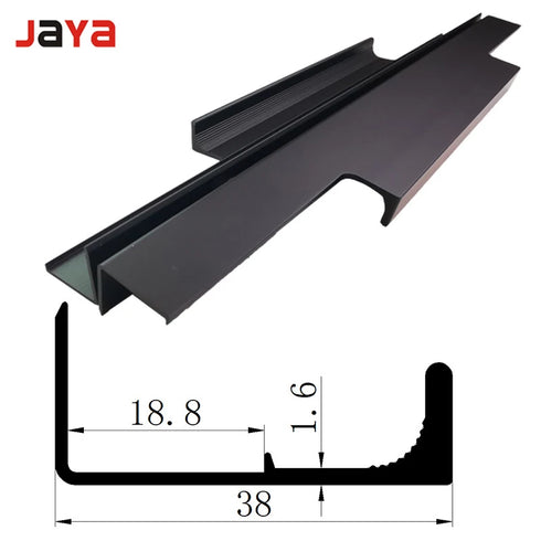 JAYA Spot wardrobe edge invisible long handle aluminum alloy simple cabinet drawer free slot F type cabinet door handle