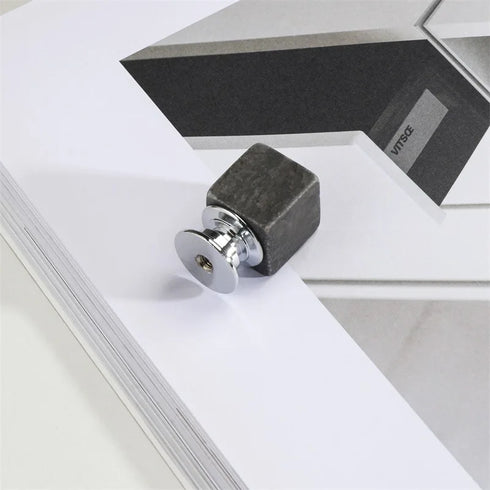 JAYA Square Marble Modern Single Hole Kitchen Cabinet Furniture Door Handle Hot Sale Drawer Decorative Handle Knobs