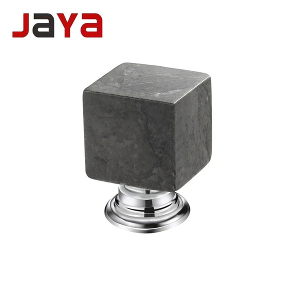 JAYA Square Marble Modern Single Hole Kitchen Cabinet Furniture Door Handle Hot Sale Drawer Decorative Handle Knobs
