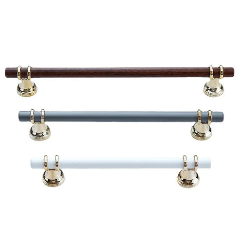 JAYA Steel Knobs with Brush Silver Cabinet and Luxury Brass Door Handle Gold Mid Century Modern Door for a Timeless Handle