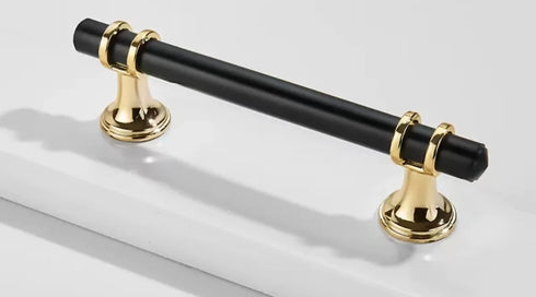 JAYA Steel Knobs with Brush Silver Cabinet and Luxury Brass Door Handle Gold Mid Century Modern Door for a Timeless Handle