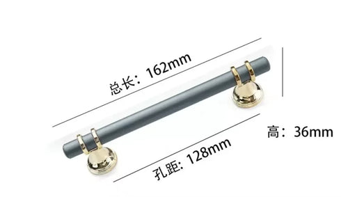 JAYA Steel Knobs with Brush Silver Cabinet and Luxury Brass Door Handle Gold Mid Century Modern Door for a Timeless Handle