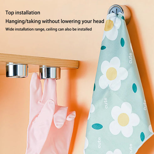 JAYA Towel Rack Hole-Free Storage Creative Towel Rack Punch Free Storage Hook Kitchen Towel Plug Hanger Hand Wall Hook