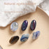 JAYA Unique Door Knob  Natural Agate Cabinet Drawer Knobs Vintage Cupboard Dresser Drawer Pulls Handles Aluminium Wardrobe Knob
