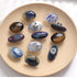 JAYA Unique Door Knob  Natural Agate Cabinet Drawer Knobs Vintage Cupboard Dresser Drawer Pulls Handles Aluminium Wardrobe Knob