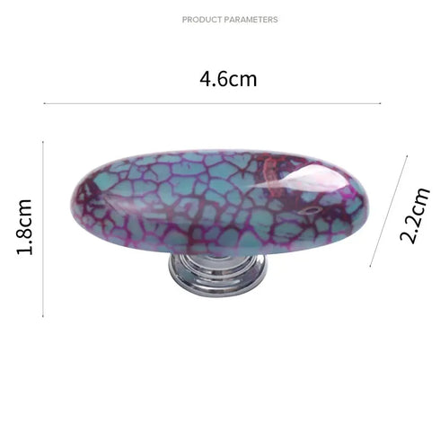 JAYA Unique Door Knob  Natural Agate Cabinet Drawer Knobs Vintage Cupboard Dresser Drawer Pulls Handles Aluminium Wardrobe Knob