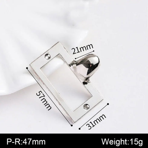 JAYA Vintage Alloy Label Frame Handle Drawer Handle Packaging Box Accessories Business Card Handle