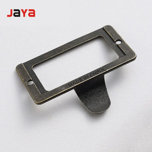 JAYA Vintage Alloy Label Frame Handle Drawer Handle Packaging Box Accessories Business Card Handle