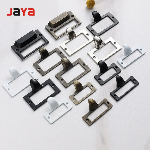 JAYA Vintage Alloy Label Frame Handle Drawer Handle Packaging Box Accessories Business Card Handle