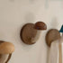 JAYA Vintage Non-punch Mushroom Sticky Wooden Hook  Clothing Hook Door Rear Storage Hook
