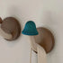 JAYA Vintage Non-punch Mushroom Sticky Wooden Hook  Clothing Hook Door Rear Storage Hook