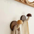 JAYA Vintage Non-punch Mushroom Sticky Wooden Hook  Clothing Hook Door Rear Storage Hook