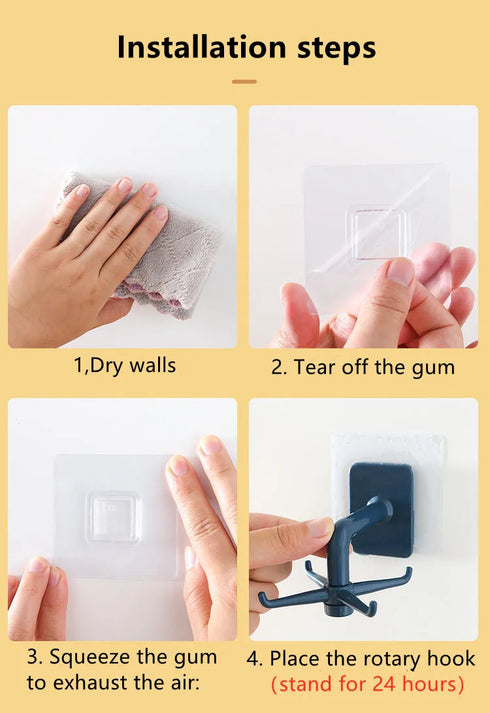 JAYA Wall Hooks Plastic Mounted Kitchen Plastic Hook Hanger Over the Door Hook