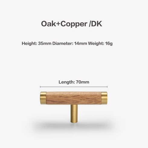 JAYA Walnut Beech Wood Furniture Handles Brass Kitchen Cabinet Door Drawer Knobs Pulls Wooden Handles