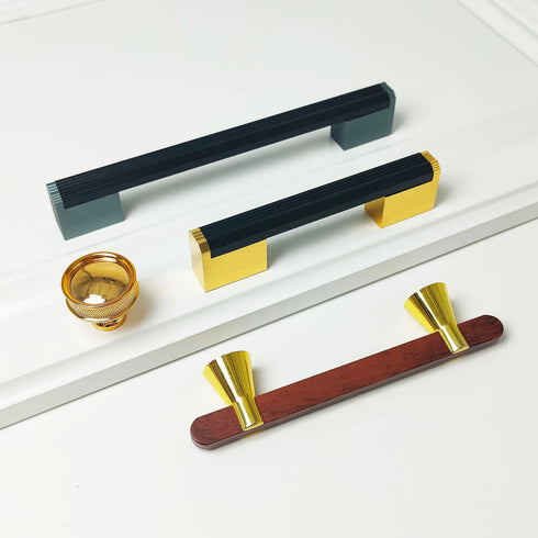 JAYA Wholesale Kitchen Wardrobe Cabinet Push Latest Style Pull Lever Door Handles Furniture Zinc Alloy Wood Grain Handle